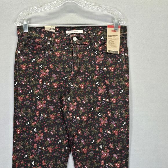Levi's 314 Flowered Shaping Straight Jeans Size 31x30 Women's Mid Rise - Picture 3 of 16
